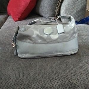 Gray/Blue Coach shoulder bag